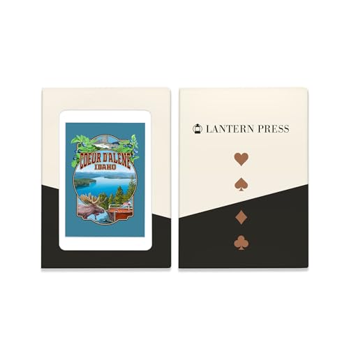 Lantern Press Baraja de Póker Coeur d'Alene Idaho 52 Cartas miniatura 4