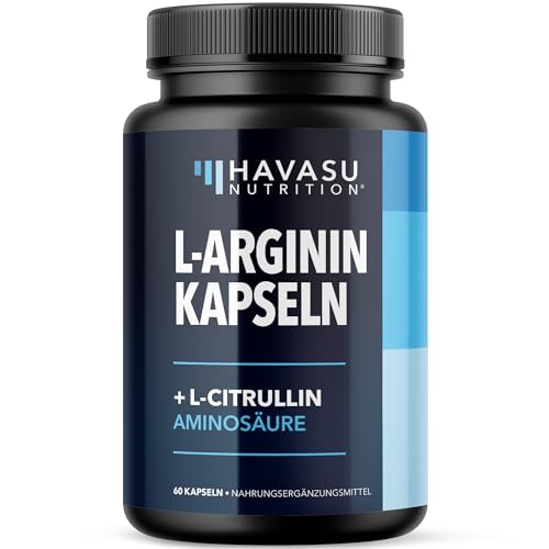 L-Arginin Supplement für Männer | NO (Stickstoffmonoxid) Booster für Training & Ausdauer | L-Arginin L-Citrullin Komplex mit Sauerkirsche die Gesundheit von Männern| Ohne Gentechnik | 60 Kapseln
