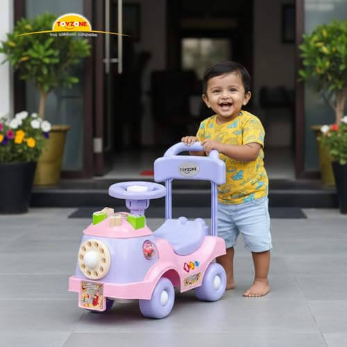 Image of Toy Zone Educational Rider-Pink|Ride-On Baby Car |Toy Car|Push Car|Swing Car |Kids Power Wheel Ride On Car for Children /Kids |Toy Baby Car