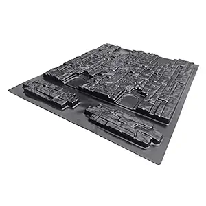 Generic || Wall Concrete Molds Garden House Wall Stone Tiles Stone Mold Cement Bricks Maker Mould Vertical Concrete Stamps Retro