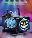 IMONE Fog Machine 500W 2000CFM 2 Spooky Themed Light Covers Smoke Machine with 72-LEDs with 12 Light Colors, Wireless Remote Controls, for Halloween, Wedding, Parties, DJ Stage, Indoor & Outdoor Use
