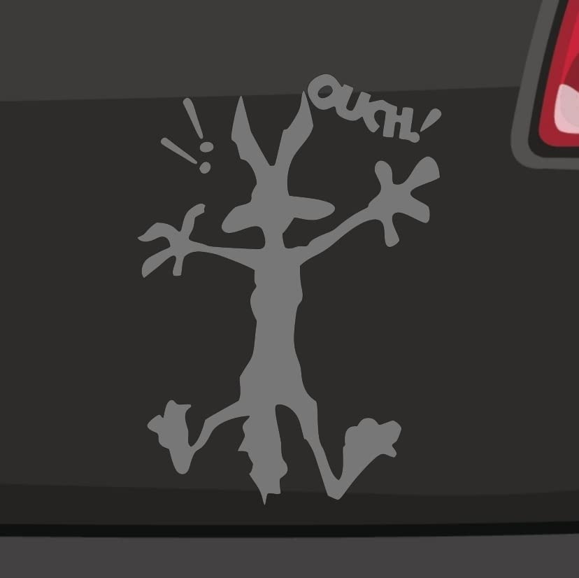 generisch Autsch Koyote Aufkleber 6 Größen 21 Farben- Ouch Cartoon Comic Lustig Roadrunner