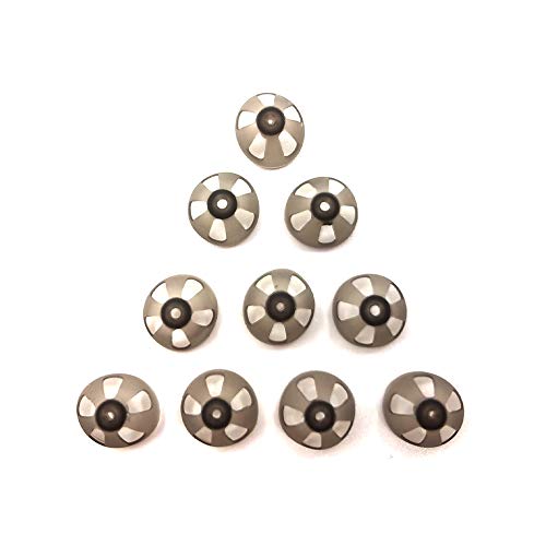 Hearing Aid Domes Smoky Gray Tips Ear Pieces Comfortable for Open Fit BTE Sound Amplifier PSAP Kit Invisible (L * 10)