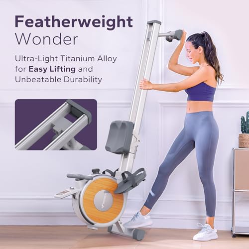 MERACH Rowing Machines for Home, Magnetic Rowing Machine with 16 Levels, Rower Machine of Quiet Resistance, Dual Slide Rail with Max 350lbs Weight Capacity, App Compatible - Image 4