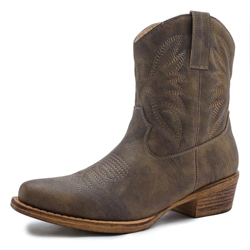 Women's Cowboy Ankle Booties - image 1