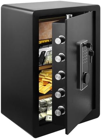 Sararoom 73L Digital Steel Safe, Large Capacity Fireproof Safe Bo...