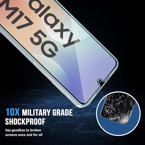 Image of Edge To Edge Screen Protector Tempered Glass For Samsung Galaxy M17 5G / Samsung Galaxy A17 5G With Easy Self Installation Kit