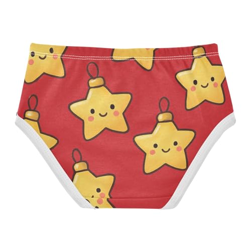 Soft Girls' Panties Briefs Underwear for Toddlers Christmas Ornaments Stars in Sizes 2T,3T, 4T, 5T, 6Y and 8Y2