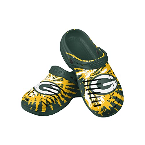 Image of FOCO Mens NFL Team Logo Tie-dye Garden Water Sandals Shoes Slipper Clogs with Strap