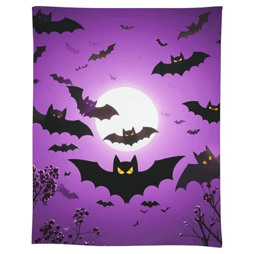 Nappe d'Halloween pour table carrée 140x190 nappe imperméable violette - 3