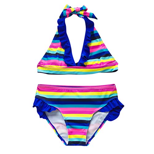POLG Baby Girls Swimsuit Ruffles Bathing Suits Cute Beach Sport Swimming Backless Summer One Piece Swimwear 0-5 Years