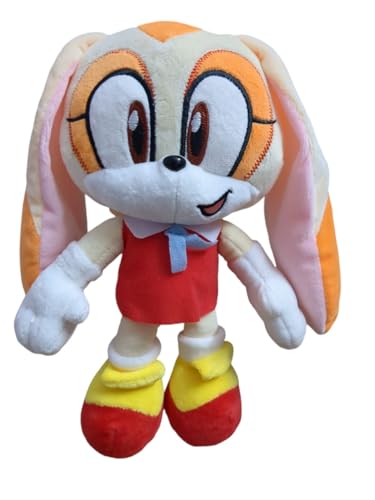 Image of KeenKid Sonick The Hedgehog Soft Plush Toy - Blue Sonick, Super Sonick, Knuckles and Tails Sonick Toys for Boys, Girls, & Kids (Cream Sonick)