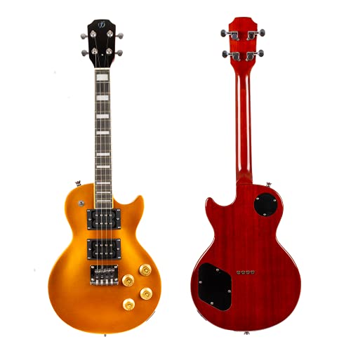 Flight Ukeleles Centurion Ukulélé électrique vintage à corps solide Doré - Les Beatles, Paul McCartney, John Lennon, RIngo Starr, George Harrison Flight Ukeleles Centurion Ukulélé électrique vintage à corps solide Doré – Image 3