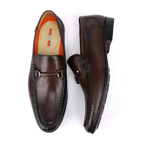 Mens Buckle Dress Shoes Loafers Classic Leather Business Dress Loafer Formal Slip On Penny Loafer Shoes3
