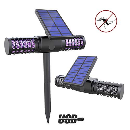 Urządzenie do zabijania komarów Solarne urządzenie do zabijania komarów zewnętrzna Wodoodporna willa Yard Ogród Led Light Trawnik kempingowa Duża łapka na owady Światło przez całą noc
