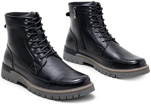 Image of Jousen Mens Boots Casual Motorcycle Boot for Men Chukka Zipper Combat Dress Botas Para Hombre Fashion