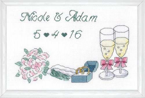 Janlynn Wedding Day Announcement Counted Cross Stitch Kit