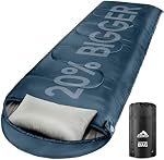MEREZA Sleeping Bag for Adults Mens, Cold Weather Sleeping Bags XL Queen Size Sleeping Bag with Compression Sack for All Season Camping Hiking Backpacking
