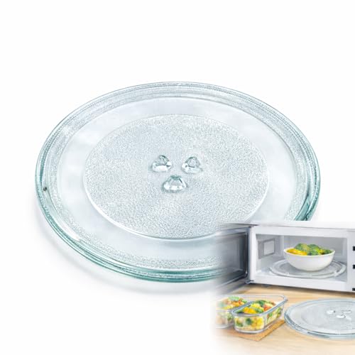KIJUK Mikrowellenteller Glas 24 5 cm Universal Ersatzdrehteller für Mikrowelle Hochtemperaturbeständiger Ersatzteller Mikrowellen Teller Glas