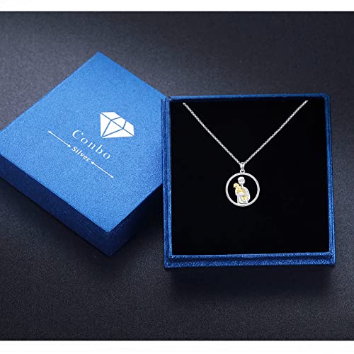 Conbo S925 Sterling Silver Dog Pendant Necklace Round Necklace For Men Boys Dog Lover Puppy Pendant Necklace Jewelry Memorial Gifts For Teen Girls Women Animal Lovers #TOP6