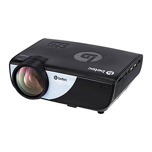 Mini Projetor Led Portátil Betec - 1600 Lumens - 130 Pol. - Tripé - Entrada Hdmi, Vga, Av-Rca e USB