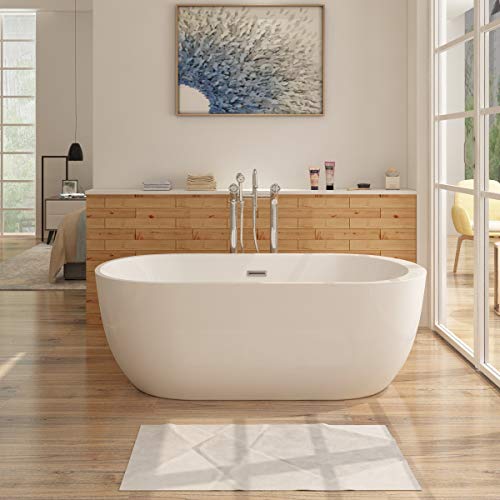 i-flair Freistehende Badewanne FRISANGE Design - aus Acryl in Weiß – verschiedene Größen (150 x 75 cm)141