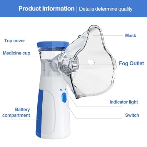Image of Dr Care Mesh Nebulizer JSL-W302 Portable Ultrasonic Nebulizer Machine for Adults and Kids