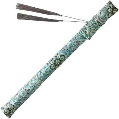 篠笛袋横笛袋フルート楽器保護収納袋壁画刺繍綿製コンパクトお祭り用品和楽器