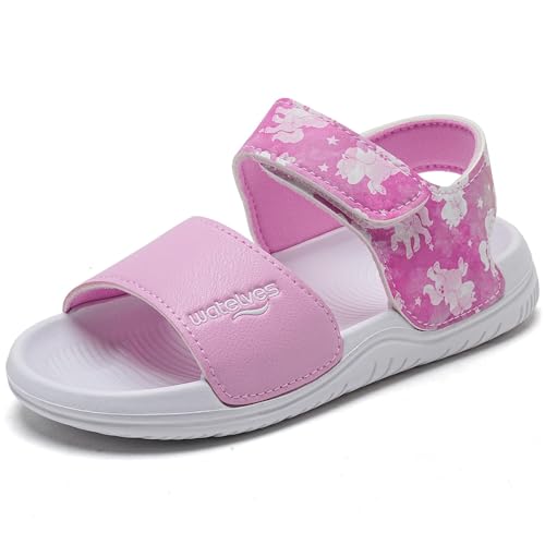 WateLves Kids Sandals Toddler Summer Sandals Adjustable Hook and Loop Strap Sport Sandal Shoes