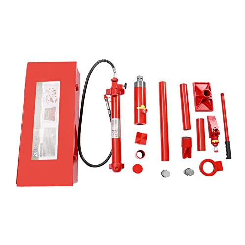 20 Ton Porta Power Hydraulic Jack, Floor Mount Hydraulic Jack w/ 6 ft w/Tubing Auto Body Frame Repair Kit for Automotive and Heavy Equipment Repairs