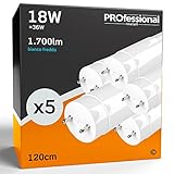 tubo led t8 120 cm 36w Utilizza 18 watt di energia ed ha un costo di funzionamento di soli € 4,55 l'anno; consente un risparmio annuale fino all’85% e di € 530,16 durante il suo ciclo di vita rispetto a lampadine incandescenti equivalenti (calcolo basato su un uso giornaliero di 3 ore e un costo energetico di 0,23 €/kWh; soggetto a variazioni in base alle tariffe e all’uso)