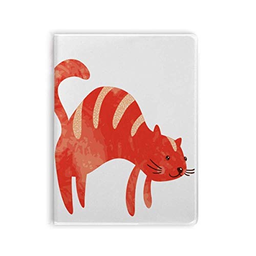 Carnet de notes chat rouge couverture souple cahier écriture ligné format A5