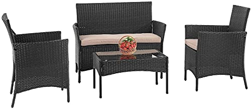 FDW MC-7861-Black-Loveseats