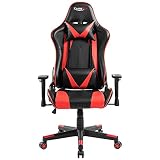 Gaming Chair High Back Home Office Desk Chair Racing Style Comfortable Gamer Chair with PU Leather a