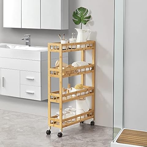 Chariot de Rangement en Bambou [en.casa] Cover