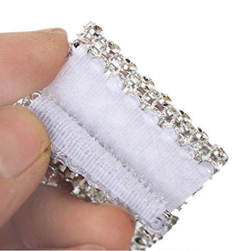 100Pcs Chair Sash Rings Silver Napkin Rings Holder With Hasp Closure Plastic Diamond Mesh Wrap Ribbon Table Ornament For Wedding Party Birthday Anniversary Mother's Day Adornment #TOP3