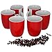 Produktbild Van Well Vario 6er Kaffeetassen-Set - Porzellan-Tasse groß - in fröhlichen Farben - pflegeleichtes Tassen-Set - für Spülmaschine & Mikrowelle geeignet - 300 ml Kaffeebecher Rot