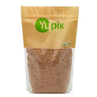 Yupik Organic Wheat, 1 kg, 6 Count, Non-GMO, Vegan, Kosher, Raw Whole Grains, Salt-Free, Oil-Free, Source of Fiber, Sprouts Easily, Ideal for Baking & Cooking