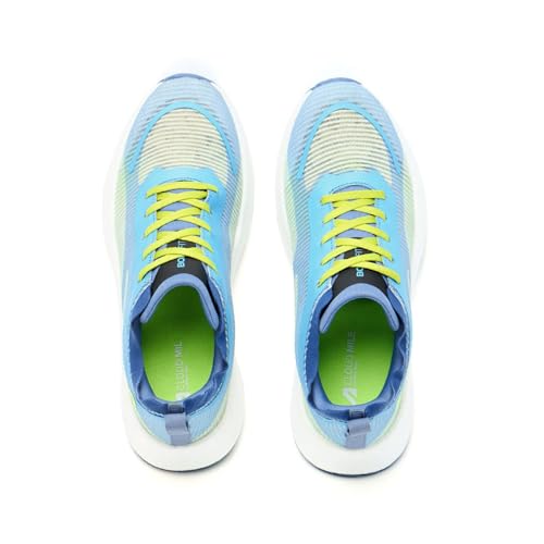 Image of Boldfit Running Shoes for Men Sports Shoes for Man Anti Slip Sports Shoes for Men with Soft Sole Extra Grip Men Shoes for Running, Jogging Regular Gym Shoes for Men, Boys Mens Shoes Blue-Neon UK 6