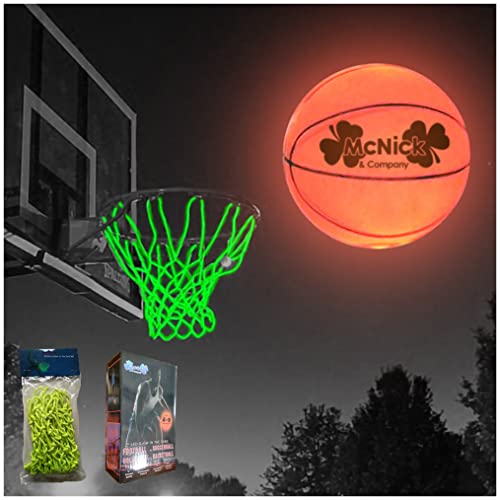 Glow in The Dark Basketball Net Hoop LED Lighted Smart Basketball