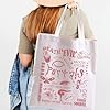 AKTAP Singer Album Inspired Tote Bag Singer Merch Music Love Fans Gifts American Singer Shoulder Bag M-Music Tour 2024 Gift (TB, Death Album Tote-PY2) #1