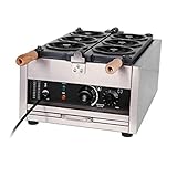 Gofreras Eléctricas, Waflera Comercial con Luz Indicadora para Desayuno, 3 Gofres Belgas, Revestimiento Antiadherente Libre de Pfoa, Temperatura Ajustable, Interruptor de Seguridad,Style1