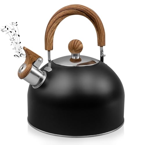 Lista de Teteras para fogón . 41 Tetera para Estufa,Hervidor de Te,Tetera Silbadora de Acero Inoxidable de Grado Alimenticio con Asa Plegable, Tetera con Silbato Fuerte,Agua Caliente Rápida de Hervir, para Té,...