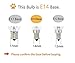 Lamsky E14 LED Filament Candle Shape Light Bulb,E14 European Base Bulb,Warm White 2700K 600LM 60W Equivalent,C35 Clear Glass Torpedo Shape Bullet Top,No-Dimmable (4-Pack)