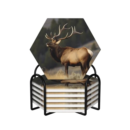 Dessous de verre céramique support métal liège décoration intérieur