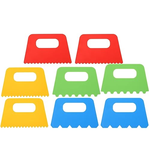 DIKACA 8 Piezas Raspador De Pintura De Arena Pincel De Artista Los Dibujan Raspador Escobilla De Goma Pincel Para Jardín De Infantes Cepillo Para Raspar Grafitis El Plastico