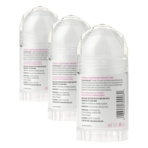 Image of CRYSTAL Mineral Deodorant Stick, Unscented | 24-Hour Protection | Non-Staining | Aluminum-Free | 6 Pack