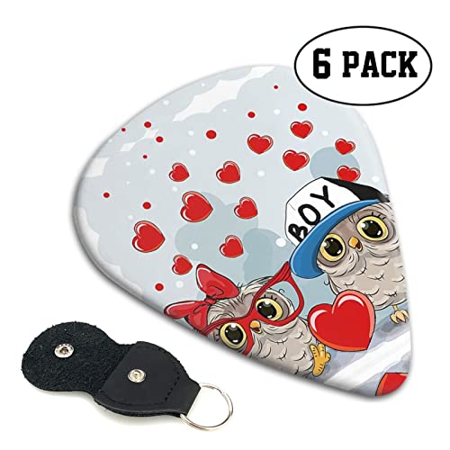 Lot de 6 médiators mignons en forme de chouette pour guitare acoustique, guitare électrique, basse, ukulélé – fins… - Les Beatles, Paul McCartney, John Lennon, RIngo Starr, George Harrison Lot de 6 médiators mignons en forme de chouette pour guitare acoustique, guitare électrique, basse, ukulélé - fins… – Image 3