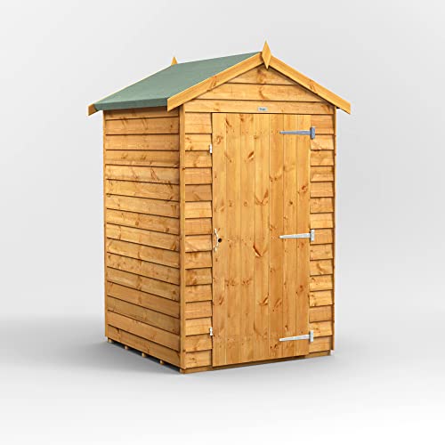 Powersheds High Grade Premium Apex Overlap Wooden Cabin with Security Features, Door & Window Flexibility, made from 10 mm Extra Thick Timber & Toughened Glass