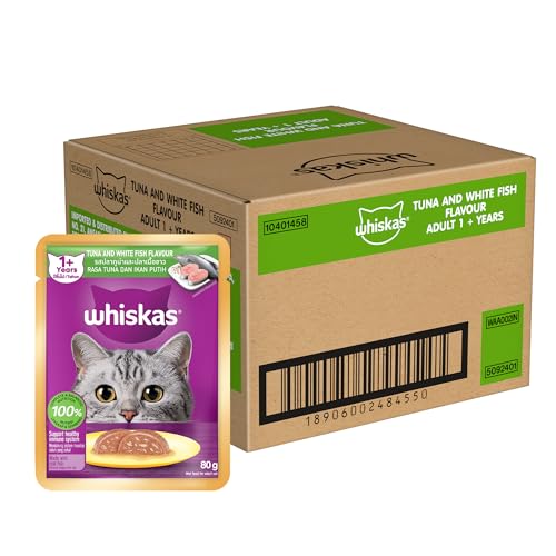 Whiskas Adult (1+ Years) Wet Cat Food, Tuna & White Fish Flavour, 80 g x 28, 100% Complete & Balanced Nutrition, Supports Healthy Immune System (B0DCBHW5QK) Amazon Price History, Amazon Price Tracker